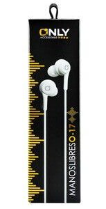 Auricular Con Cable 3.5mm Only Blanco In Ear Mod1084