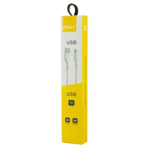 Cable Only Tipo C 1m 2.1 amp MOD 125 Blanco