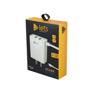 Cargador Para Celular Lets 4.4A tipo Micro usb / V8 3 Usb + Cable