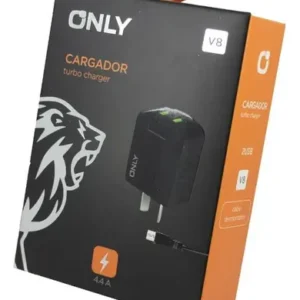 Cargador para Celular Only V8 ( Micro USB )  4.4a Turbo Charger Negro