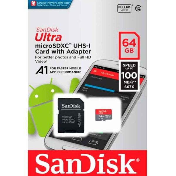 Micro SD 64gb Sandisk Ultra