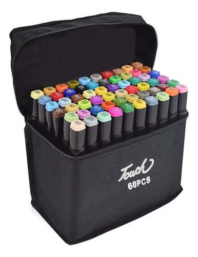 Fibrones Colores Pcs 60 Doble Punta