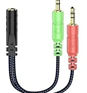 Adaptador Audio Auxiliar 1 a 2 Machos