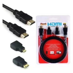 Cable 3 en 1 HDMI - HDMI Mini Hdmi y Micro Hdmi CAB 47026