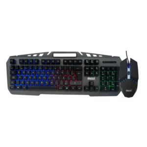 Combo Mouse Teclado Gamer Mooi Semi Mecanico Rainbow T02