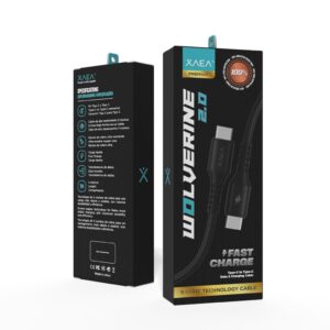 Cable Celular Tipo C a Tipo C Xaea Wolverine  4.4 amp